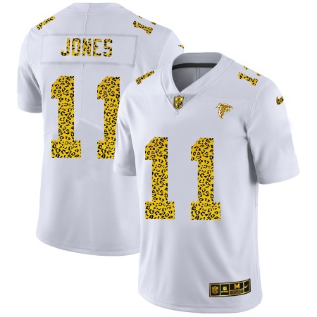 Camiseta Hombre NFL Atlanta Falcons Julio Jones 11 Nike Flocked Leopard Print Blanco Camiseta Hombre NFL Atlanta Falcons Julio Jones 11 Nike Flocked Leopard Print Blanco